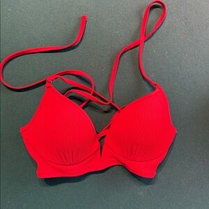 Red swimming suit top